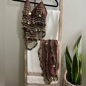 100% chiffon belly dancing set